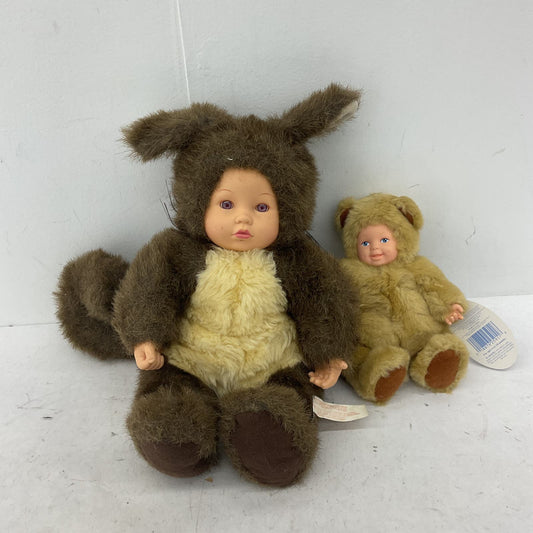 Anne Geddes Baby Bears Brown Stuffed Animal Plush Toy Lot - Warehouse Toys