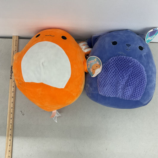 Blue Orange Squishmallows Stuffed Animal Plush Nico - Warehouse Toys