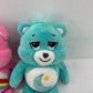 Care Bears Blue Pink Green Rainbow Moon Stuffed Animal Plush Lot - Warehouse Toys