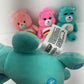 Care Bears Blue Pink Green Rainbow Moon Stuffed Animal Plush Lot - Warehouse Toys