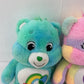 Care Bears Blue pink Tie Dye Rainbow Heart Plush Stuffed Animal Toys - Warehouse Toys