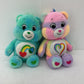 Care Bears Blue pink Tie Dye Rainbow Heart Plush Stuffed Animal Toys - Warehouse Toys