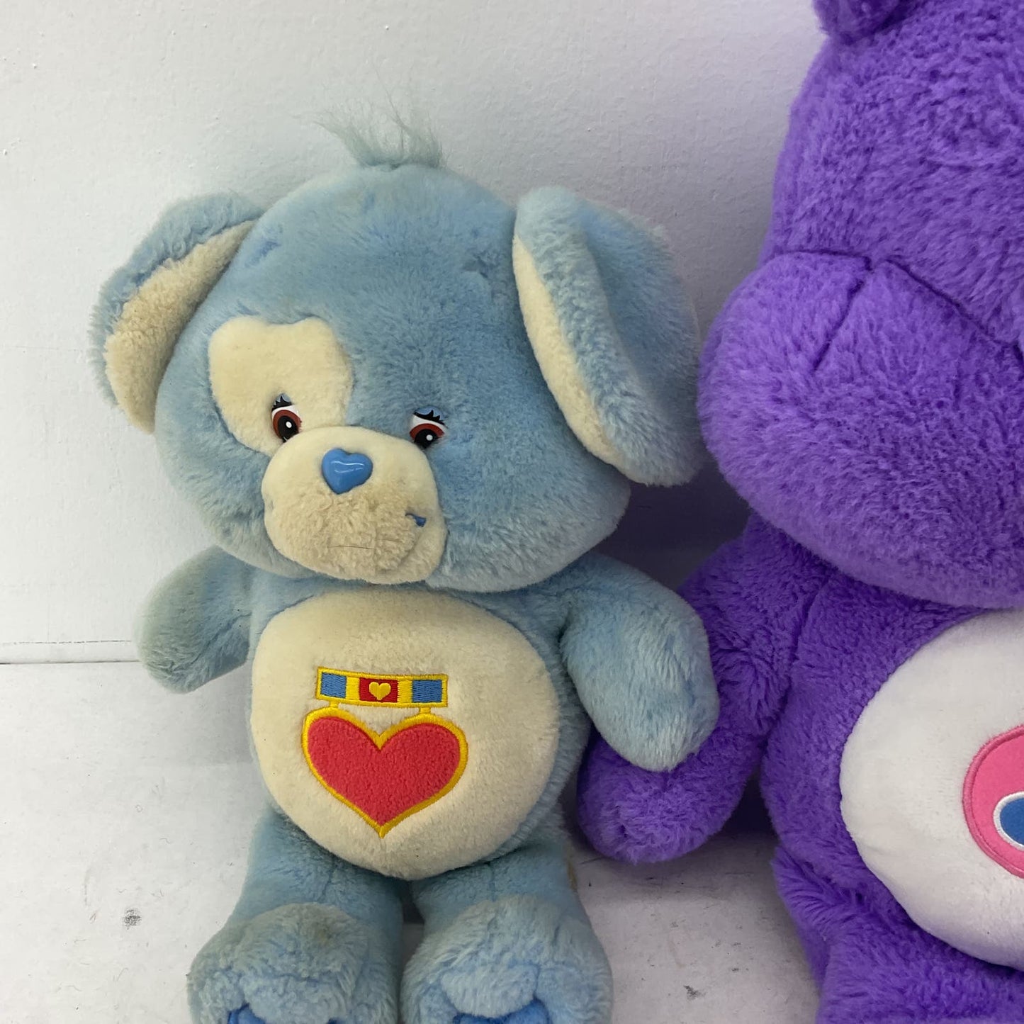 Care Bears Blue Stuffed Animal Dog Heart Grumpy Plush Toy Lot - Warehouse Toys