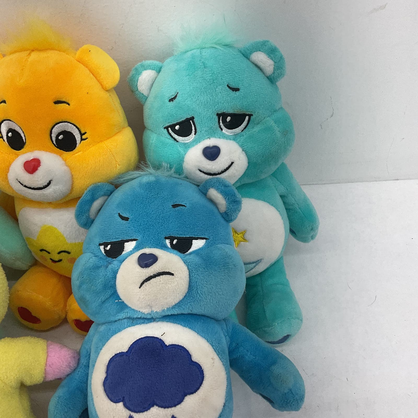 Care Bears Blue Yellow Green Stuffed Animal Toy Plush Lot Grumpy -  Warehouse Toys