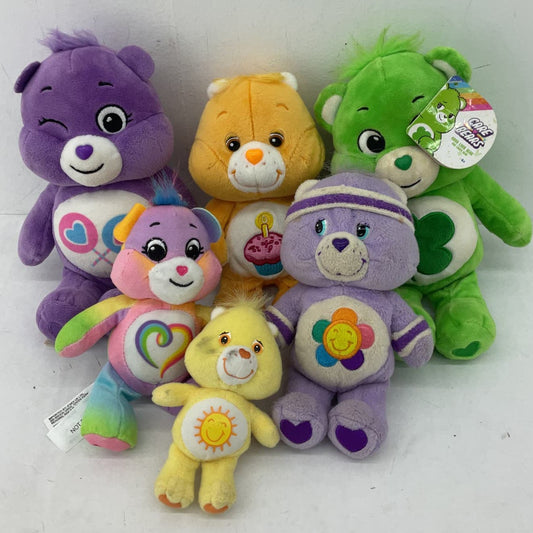 Care Bears Green Purple Yellow Star Heart Stuffed Animal Toy Plush Lot - Warehouse Toys