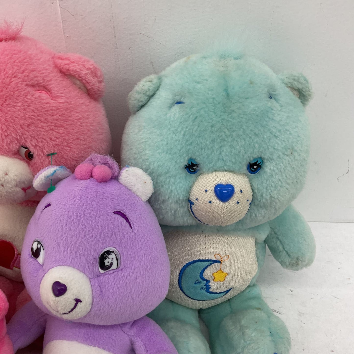 Care Bears Orange Blue Green Purple Cloud Star Grumpy Stuffed Animal Plush Lot - Warehouse Toys