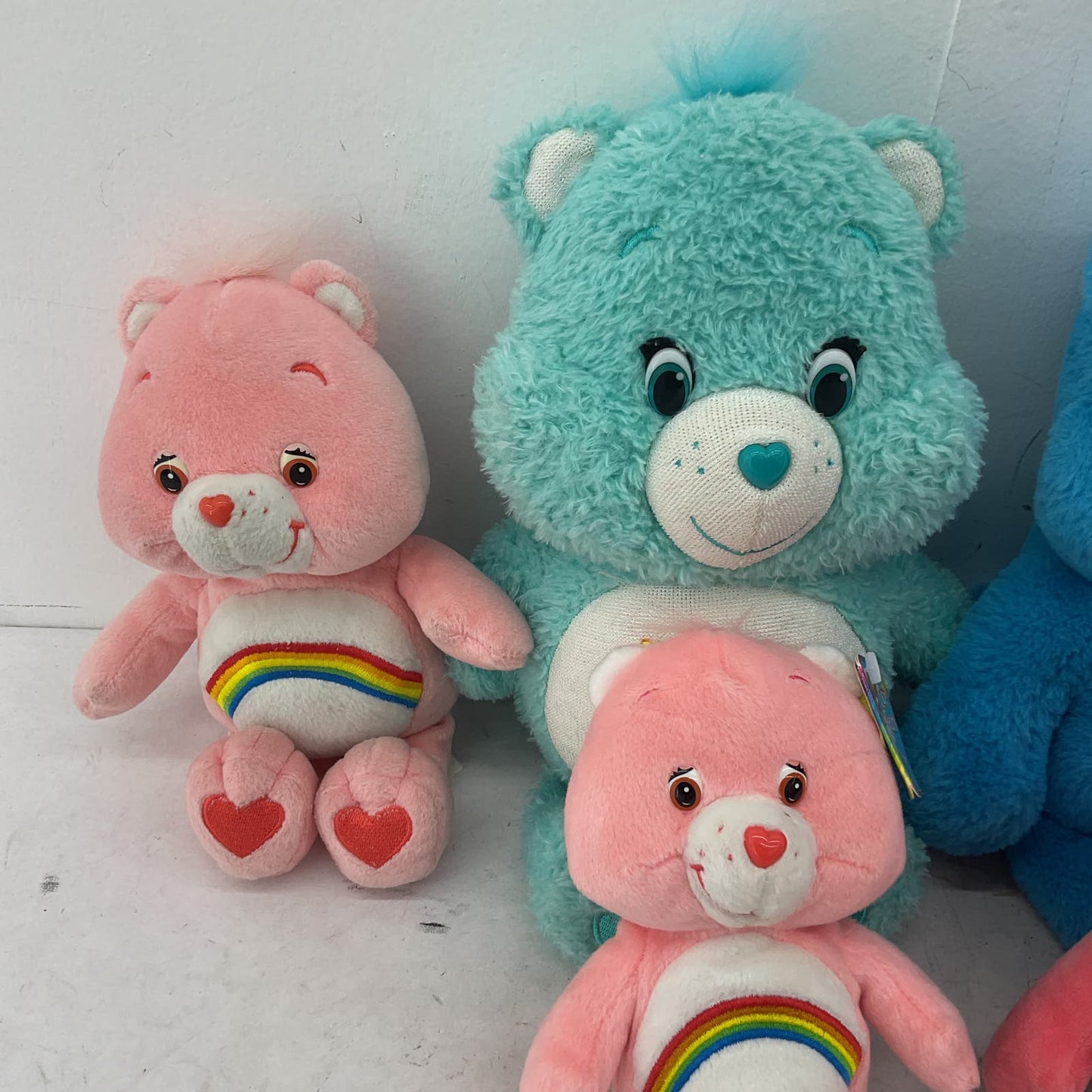 Care Bears Pink Blue Heart Rainbow Grumpy Stuffed Animal Toy Plush Lot - Warehouse Toys