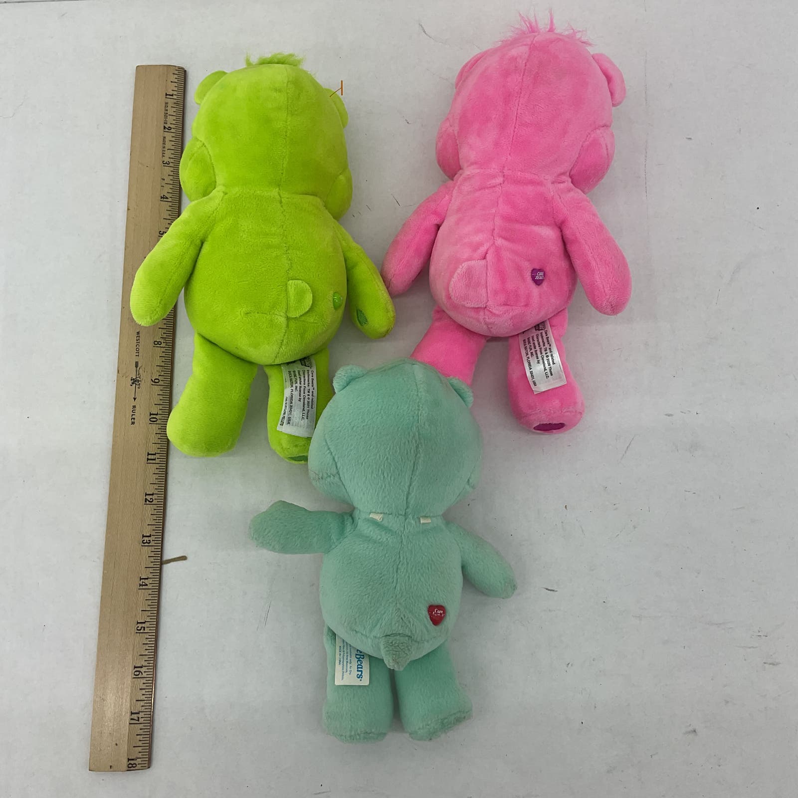 Care Bears Pink Green Kite Rainbow Plush Stuffed Animal Lot - Warehouse Toys
