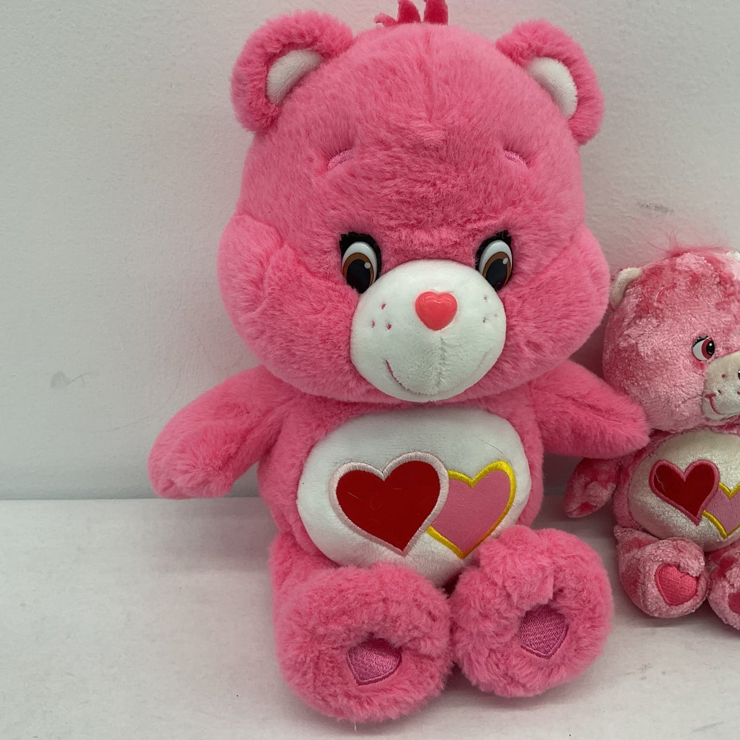 Care Bears Pink Love A Lot Stuffed Animal Hearts Plush Toy Lot - Warehouse Toys