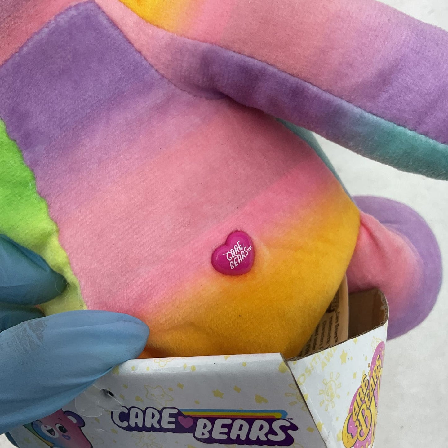 Care Bears Pink Purple Yellow Sun Rainbow Heart Stuffed Animal Toy Lot Plush - Warehouse Toys