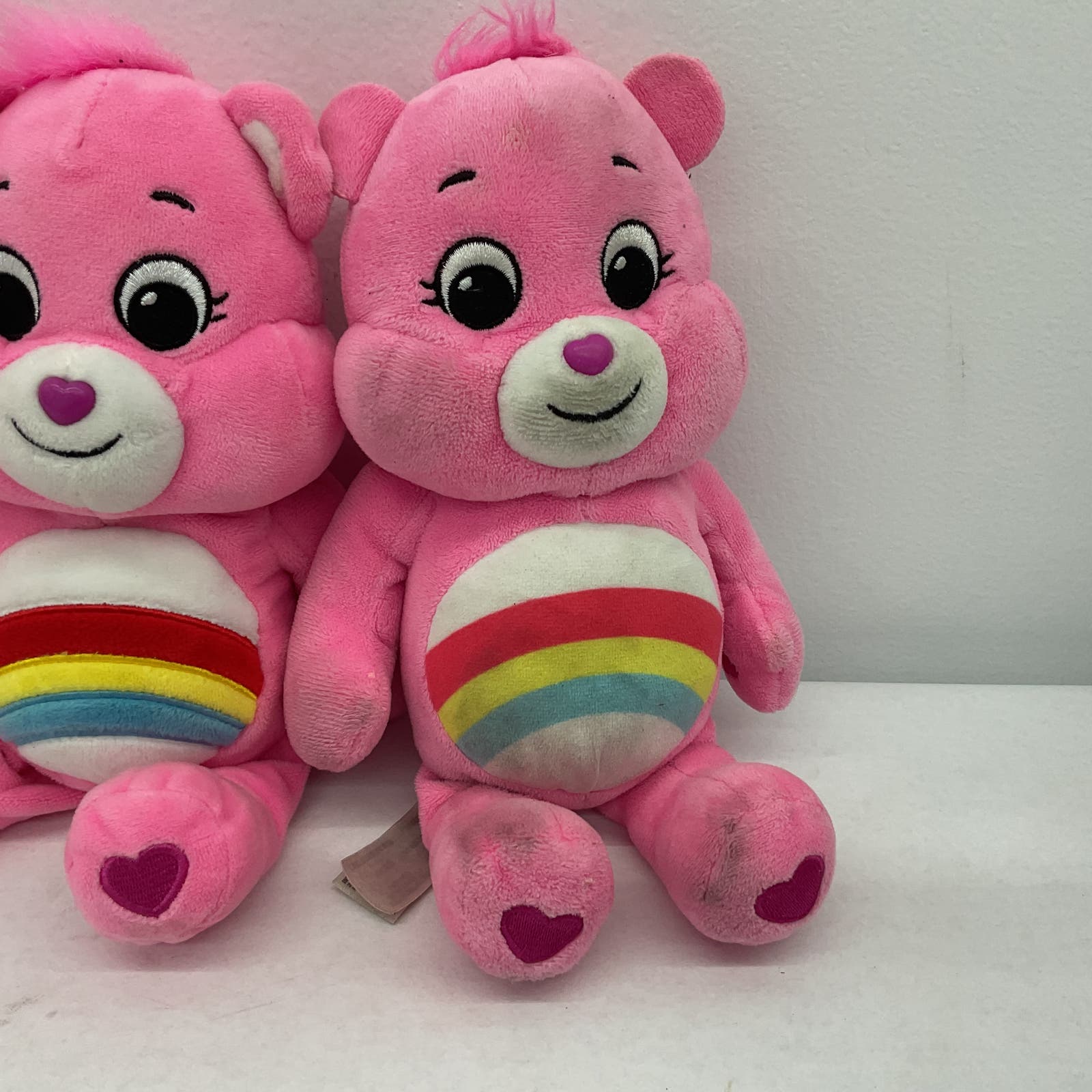 Pink care store bear with rainbow