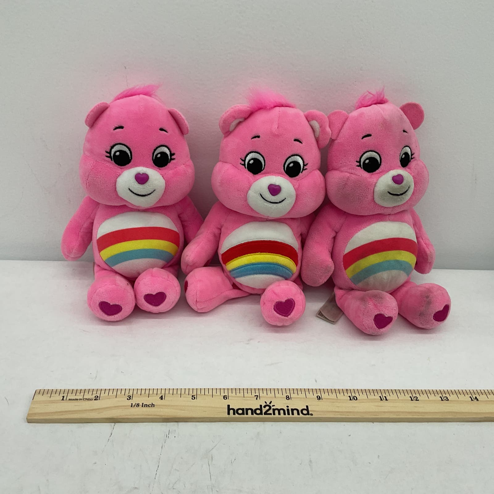 Care Bears Pink Rainbow Cheer Bear Plush Stuffed Animals - Warehouse Toys