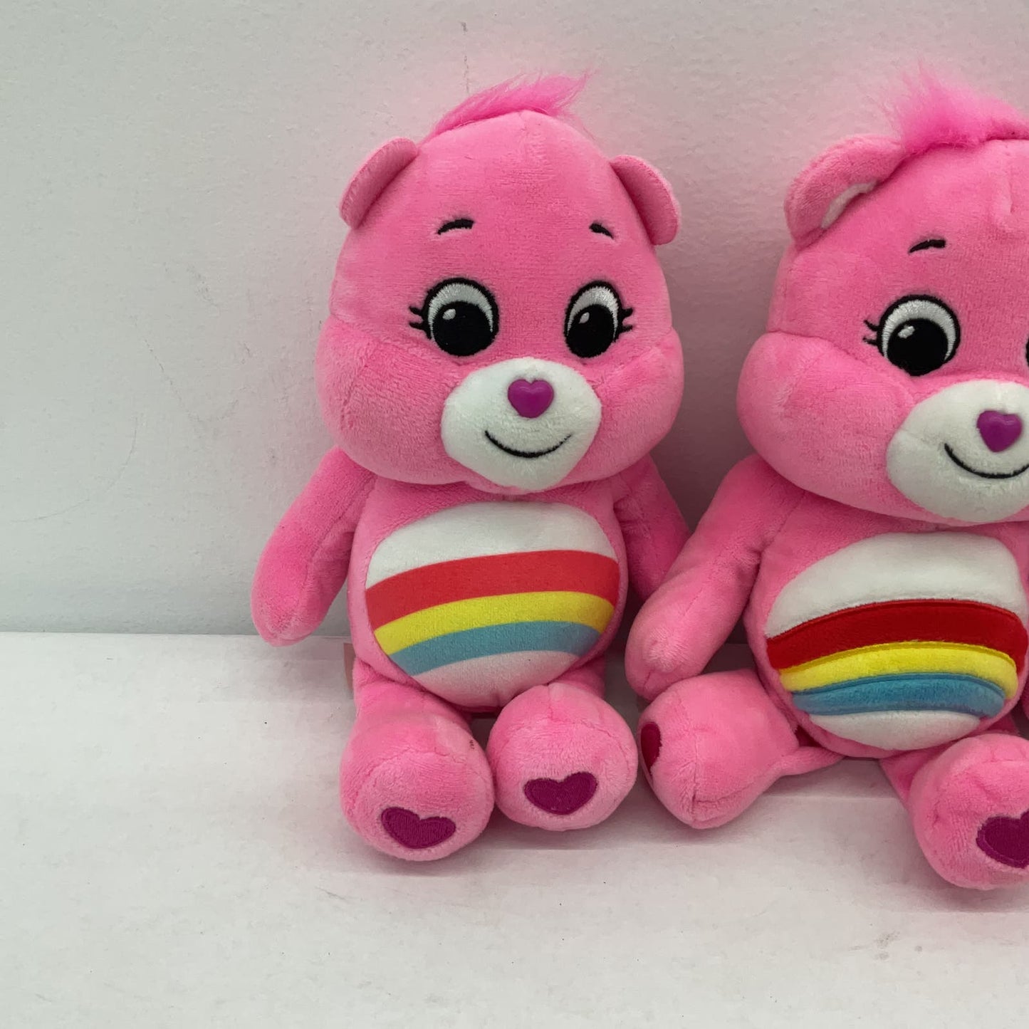 Care Bears Pink Rainbow Cheer Bear Plush Stuffed Animals - Warehouse Toys