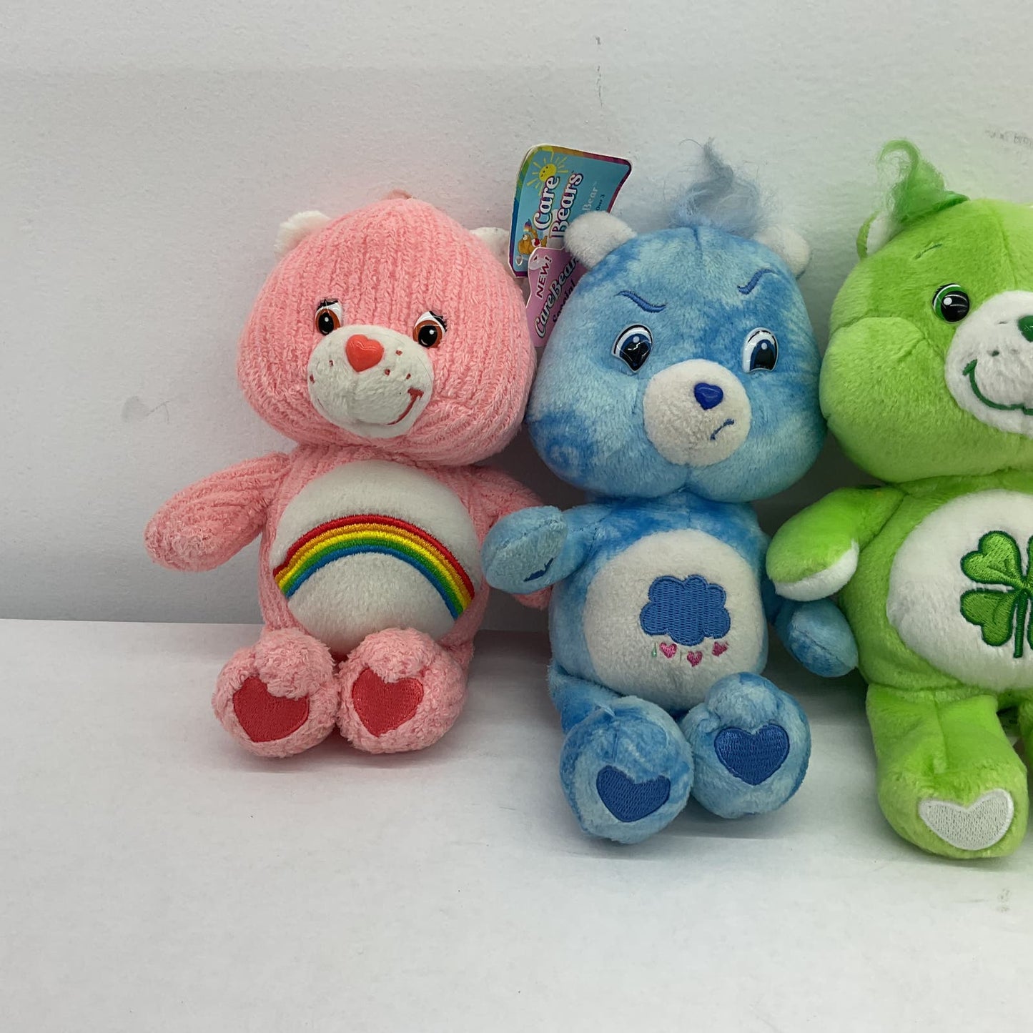 Care Bears Pink Stuffed Animal Plush Toy Lot Rainbow Clover Grumpy Cloud - Warehouse Toys