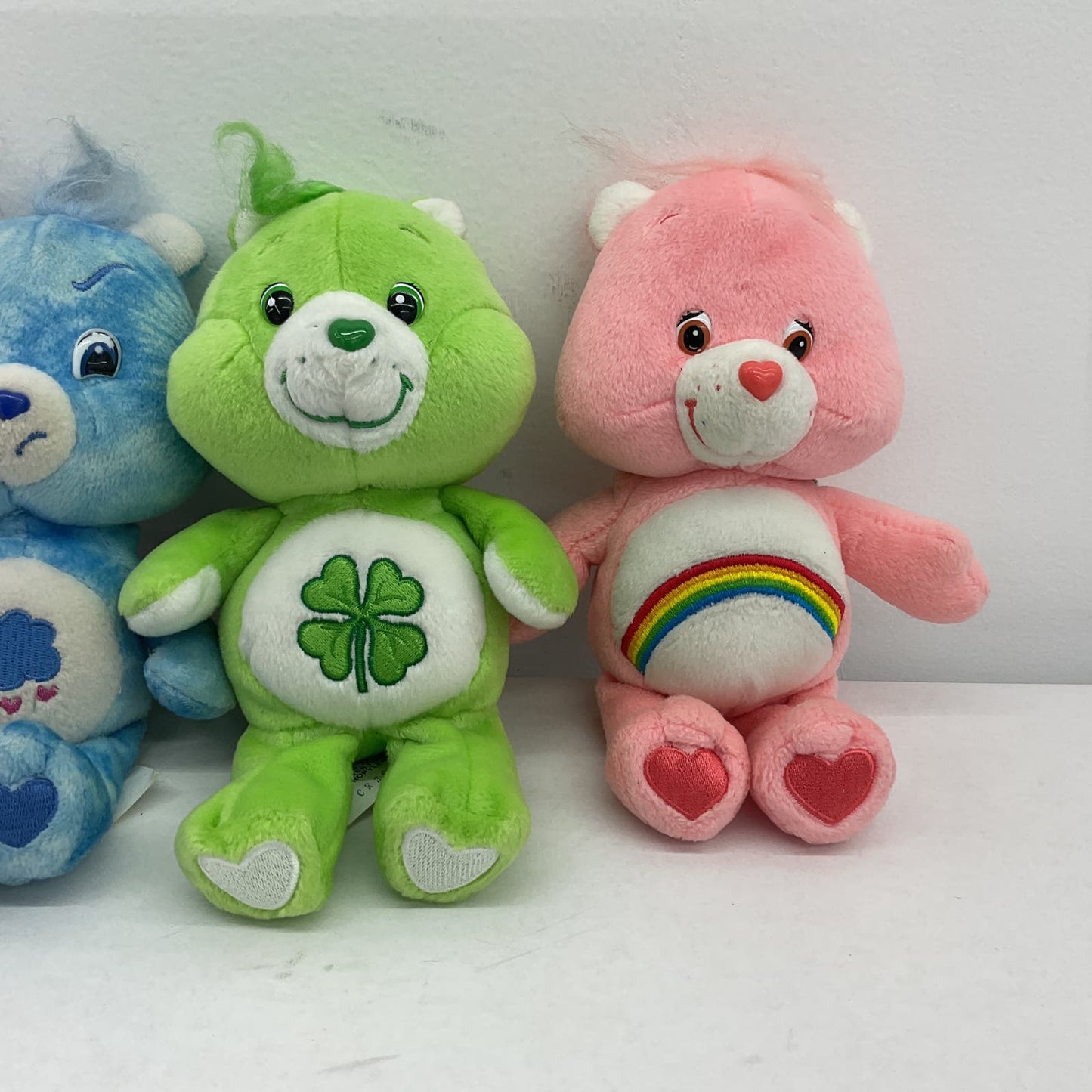 Care Bears Pink Stuffed Animal Plush Toy Lot Rainbow Clover Grumpy Cloud - Warehouse Toys