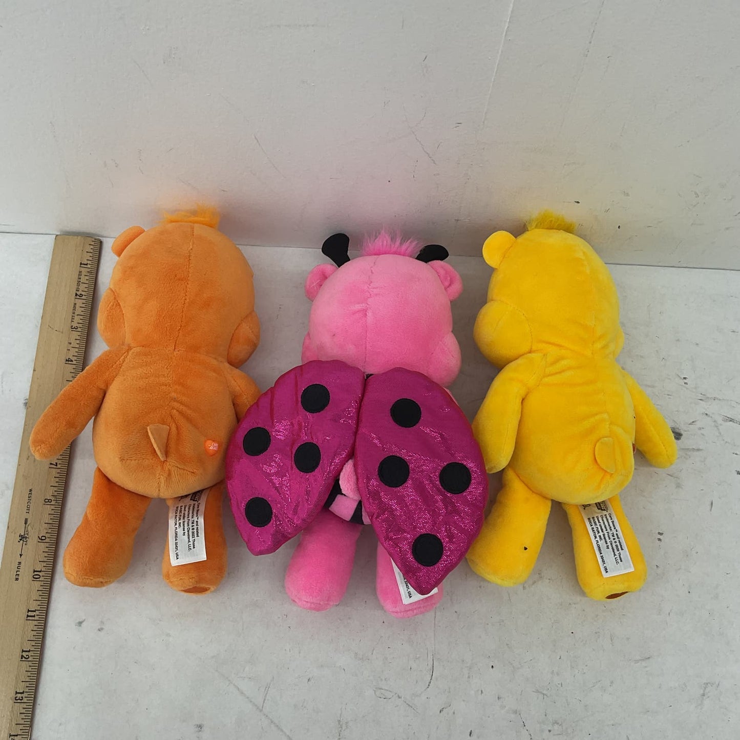 Care Bears Pink Yellow Orange Sun Flower Rainbow Plush Toy Lot - Warehouse Toys