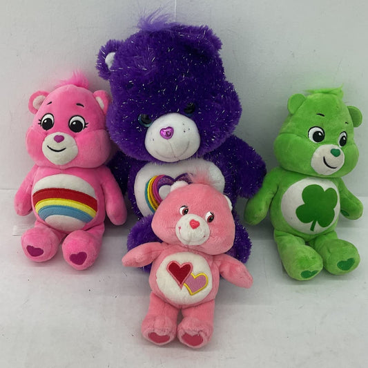 Care Bears Plush Stuffed Animal Toy Lot Pink Purple Green - Warehouse Toys