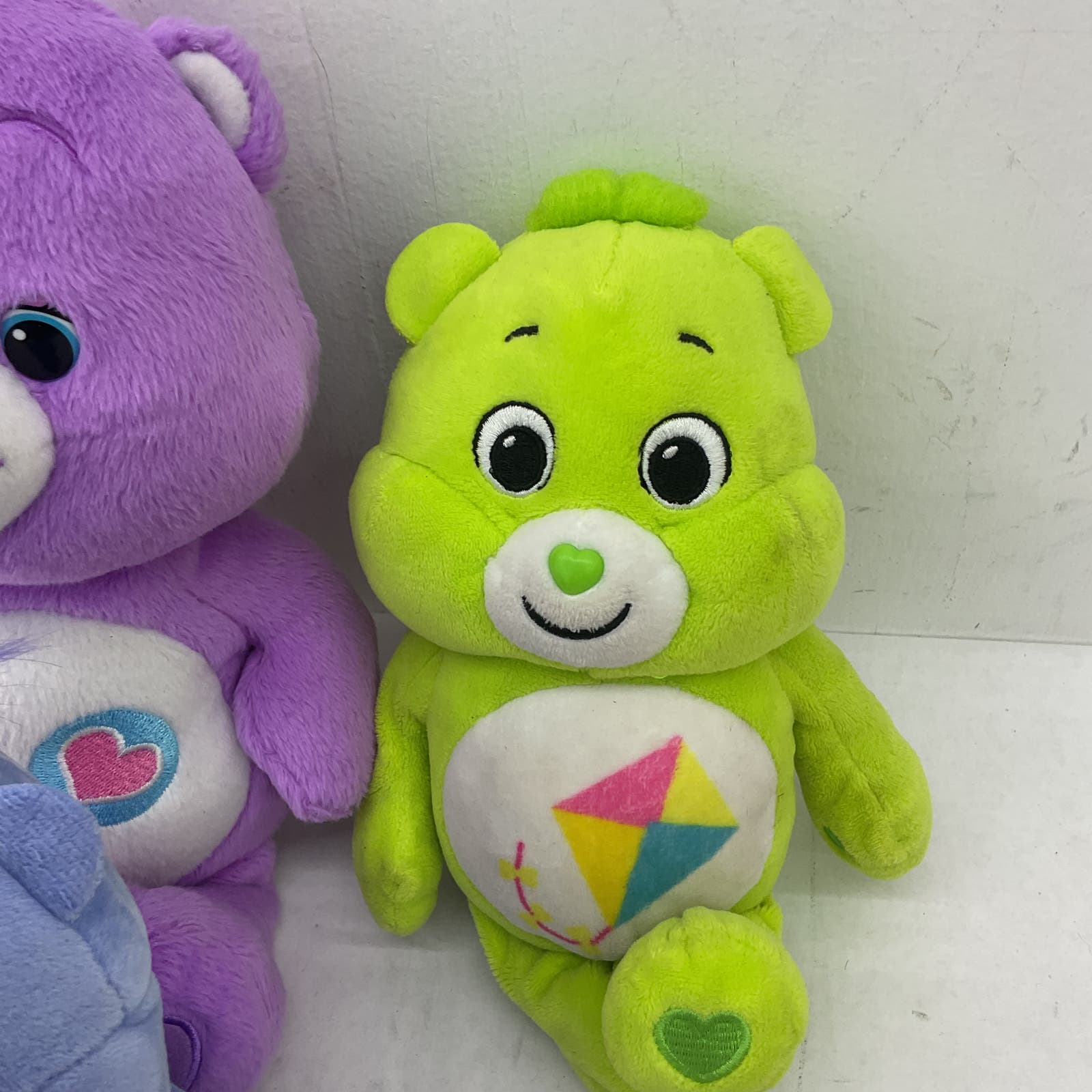 Care Bears Purple Blue Tie Die Green Stuffed Animal Plush Lot Kite - Warehouse Toys