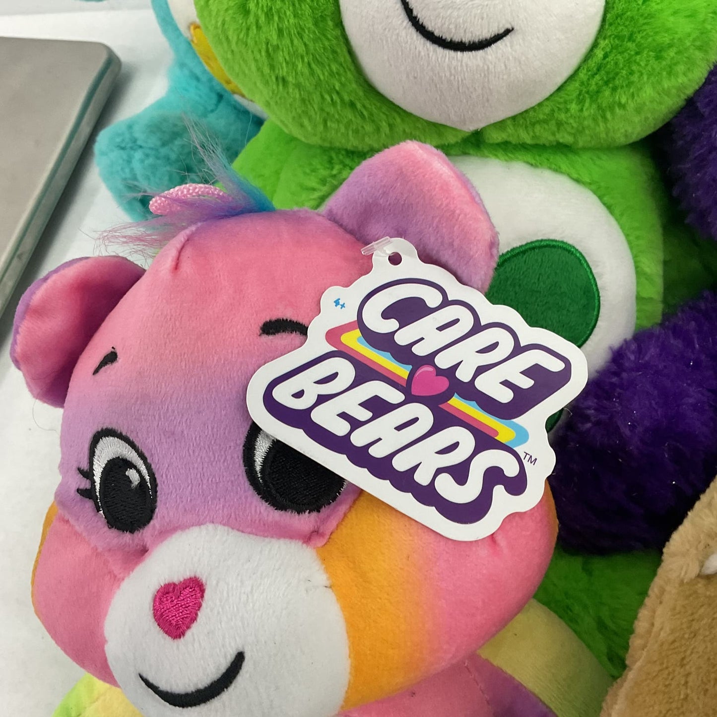 Care Bears Purple Blue Yellow Green Pink Rainbow Toy Stuffed Animals Lot - Warehouse Toys