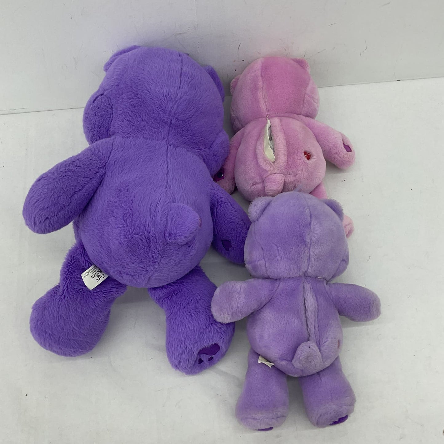 Care Bears Purple Pink Flower Star Heart Stuffed Animal Plush Toy Lot - Warehouse Toys