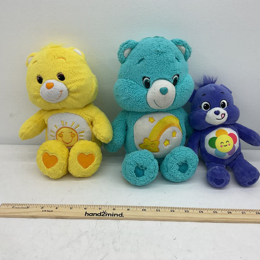 Care Bears Purple Stuffed Animal Sun Star Flower Yellow Purple Blue - Warehouse Toys