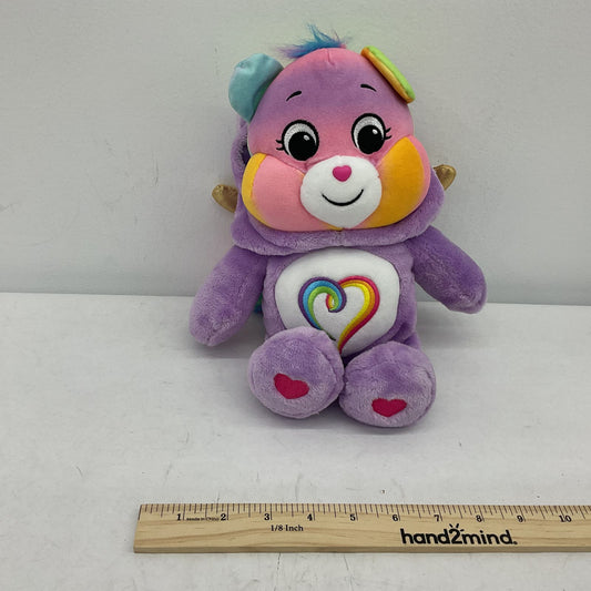 Care Bears Purple Unlock the magic Heart Plush Stuffed Animal - Warehouse Toys