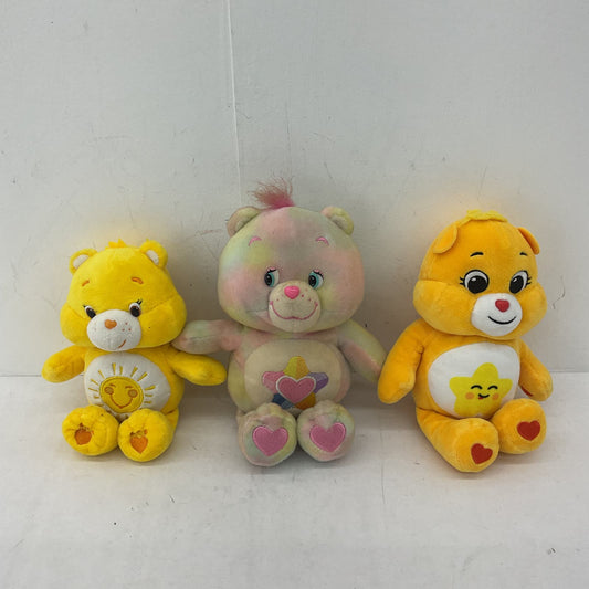 Care Bears Stuffed Animal Plush Toy Lot Heart Star Sun Yellow Orange - Warehouse Toys