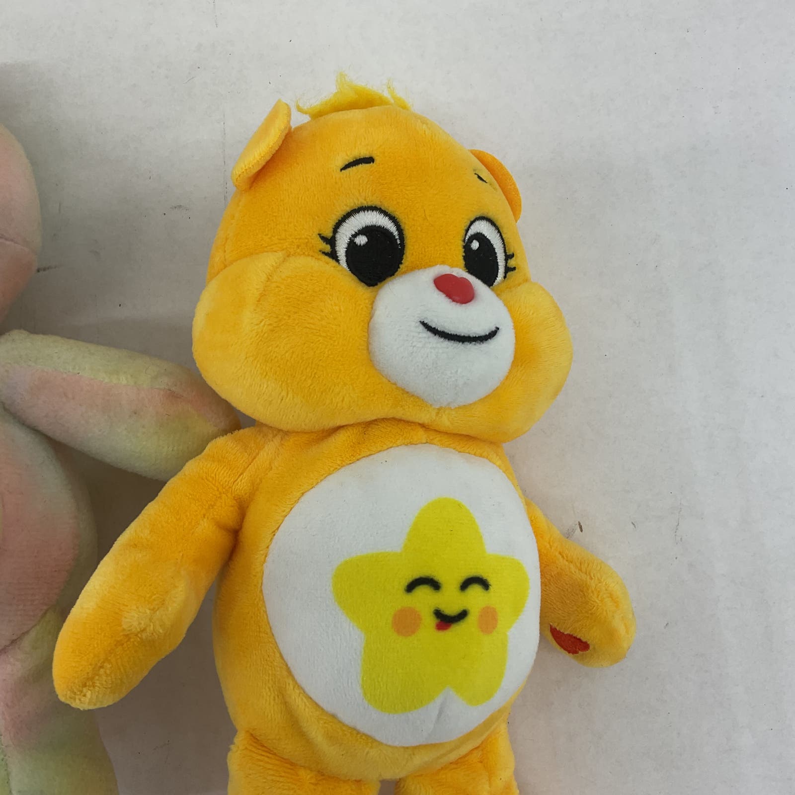 Care Bears Stuffed Animal Plush Toy Lot Heart Star Sun Yellow Orange - Warehouse Toys