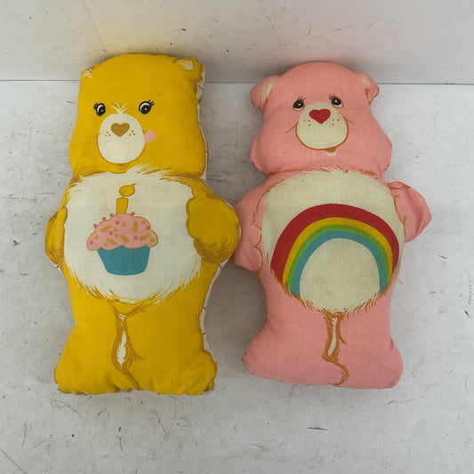 Care Bears Stuffed Animal Yellow Pink Birthday Rainbow Pillow Plush Toys - Warehouse Toys