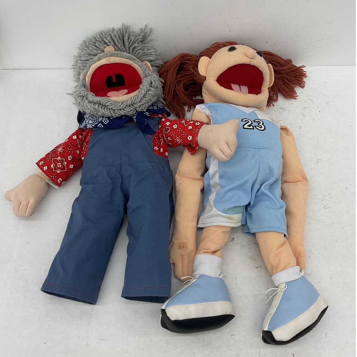 Christian Church Hand And Rod Full Body Plush Puppet Lot of 2 - Warehouse Toys