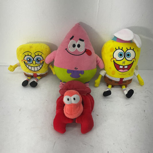 CUTE Used LOT Nickelodeon Spongebob Squarepants Patrick Plush Sebastian Crab - Warehouse Toys