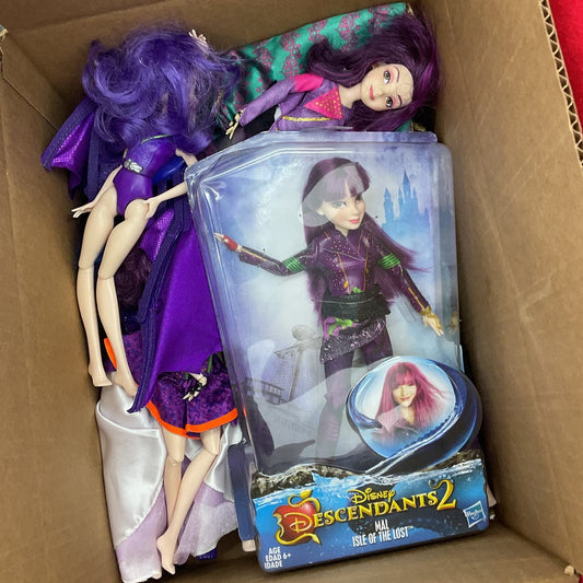 Disney Descendants Purple Hair Fashion Doll Cartoon Movie Toy Dolls Used Lot - Warehouse Toys