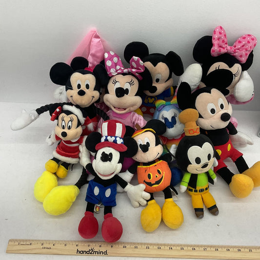 Disney Minnie Mickey Mouse Stuffed Animal Toy Lot Uncle Sam Pumpkin - Warehouse Toys