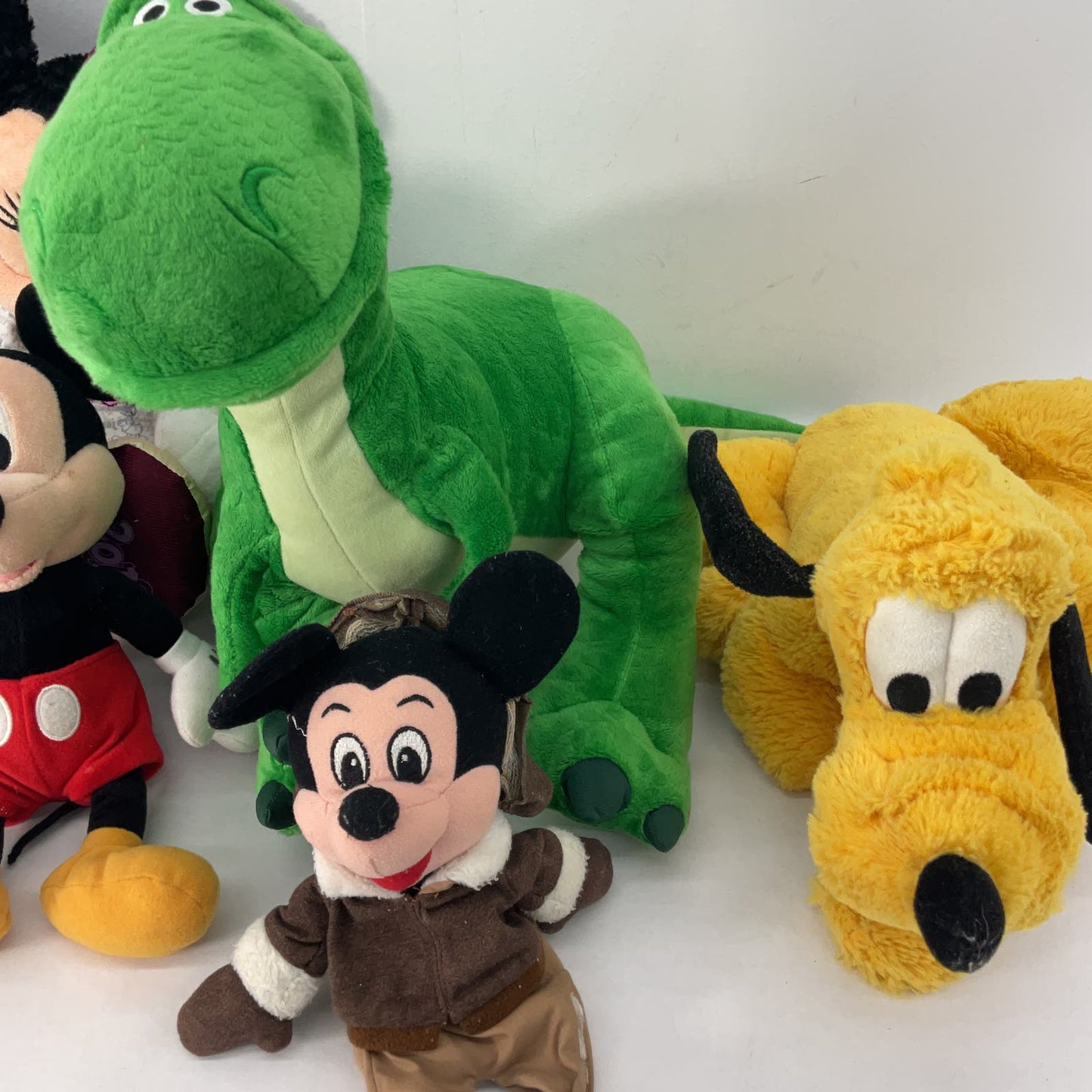 Disney Plush Stuffed Animal Toy Variety Lot Mickey Mouse Pluto Dinosaur - Warehouse Toys