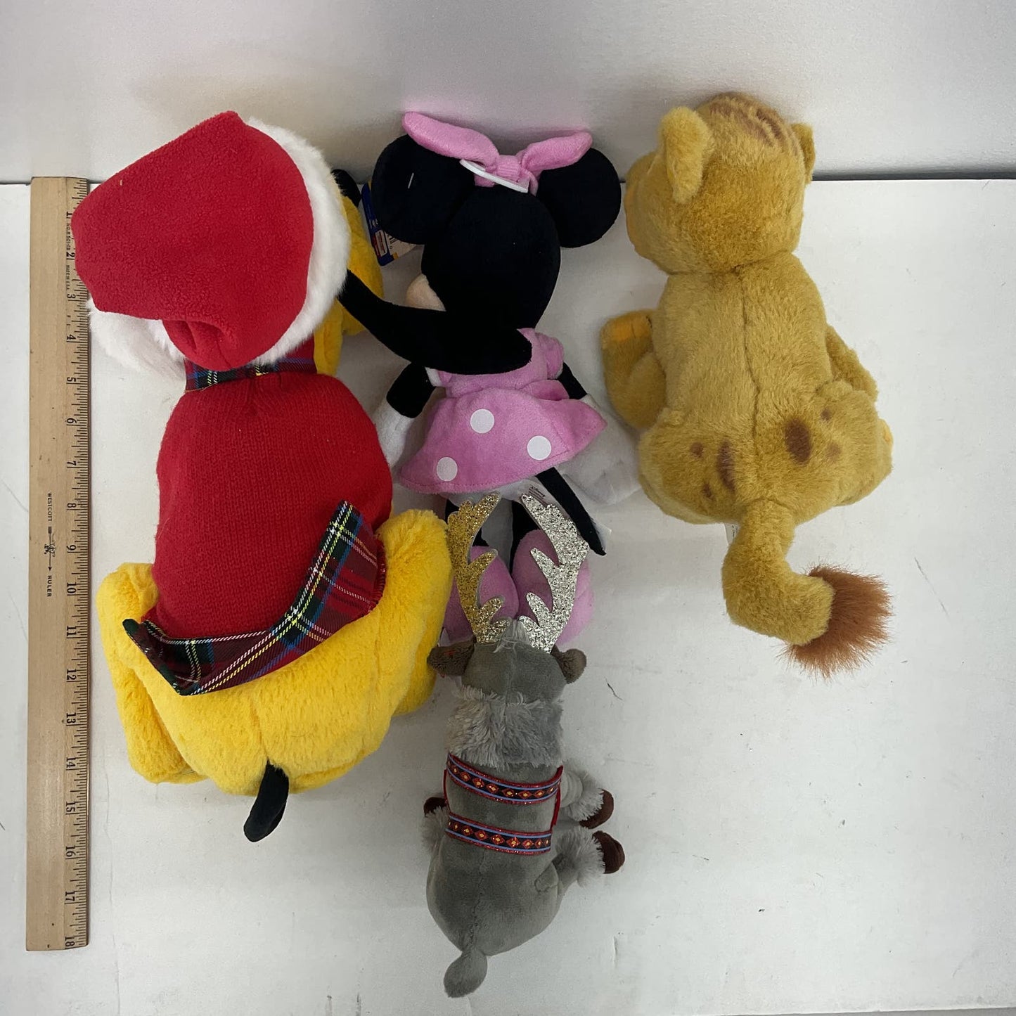 Disney Stuffed Animal Plush Toy Lot Simba Minnie Pluto - Warehouse Toys