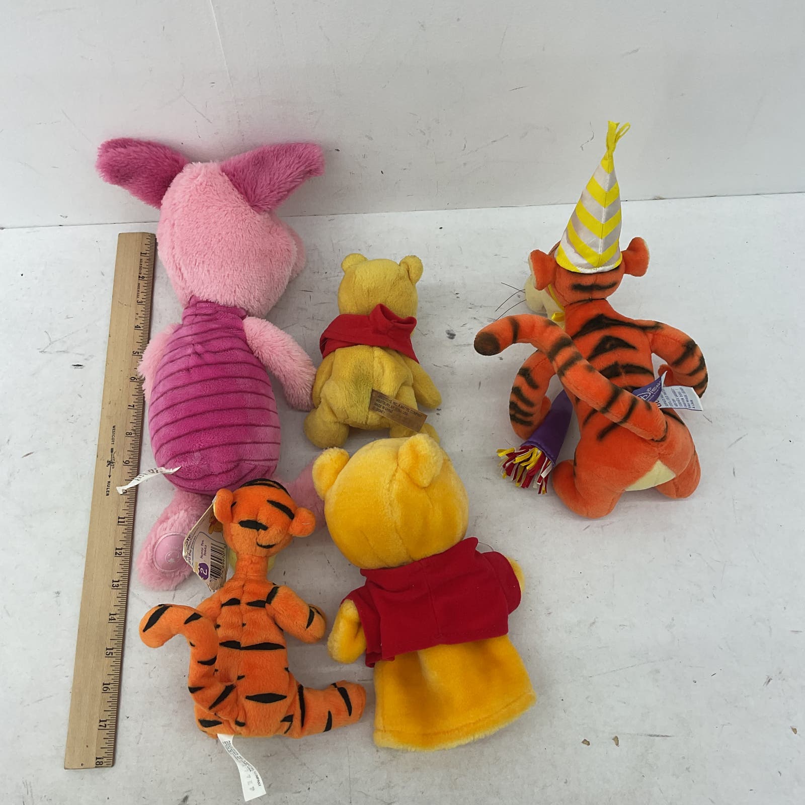 Disney Winnie The Pooh Bear Piglet Tigger Tiger Stuffed Animal Plush Lot - Warehouse Toys