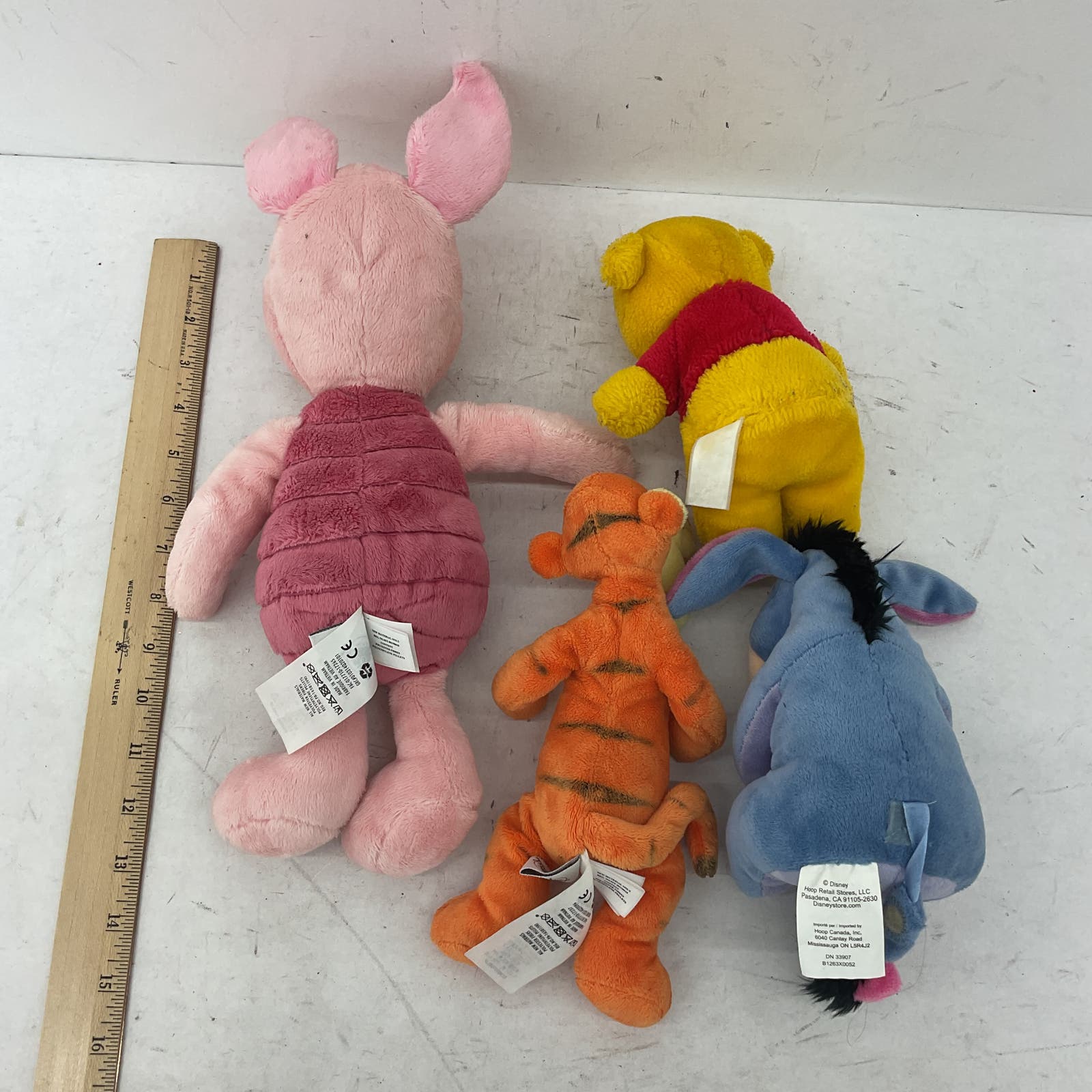 Disney Winnie The Pooh Orange Bear Stuffed Animal Lot Eeyore Piglet Tigger - Warehouse Toys