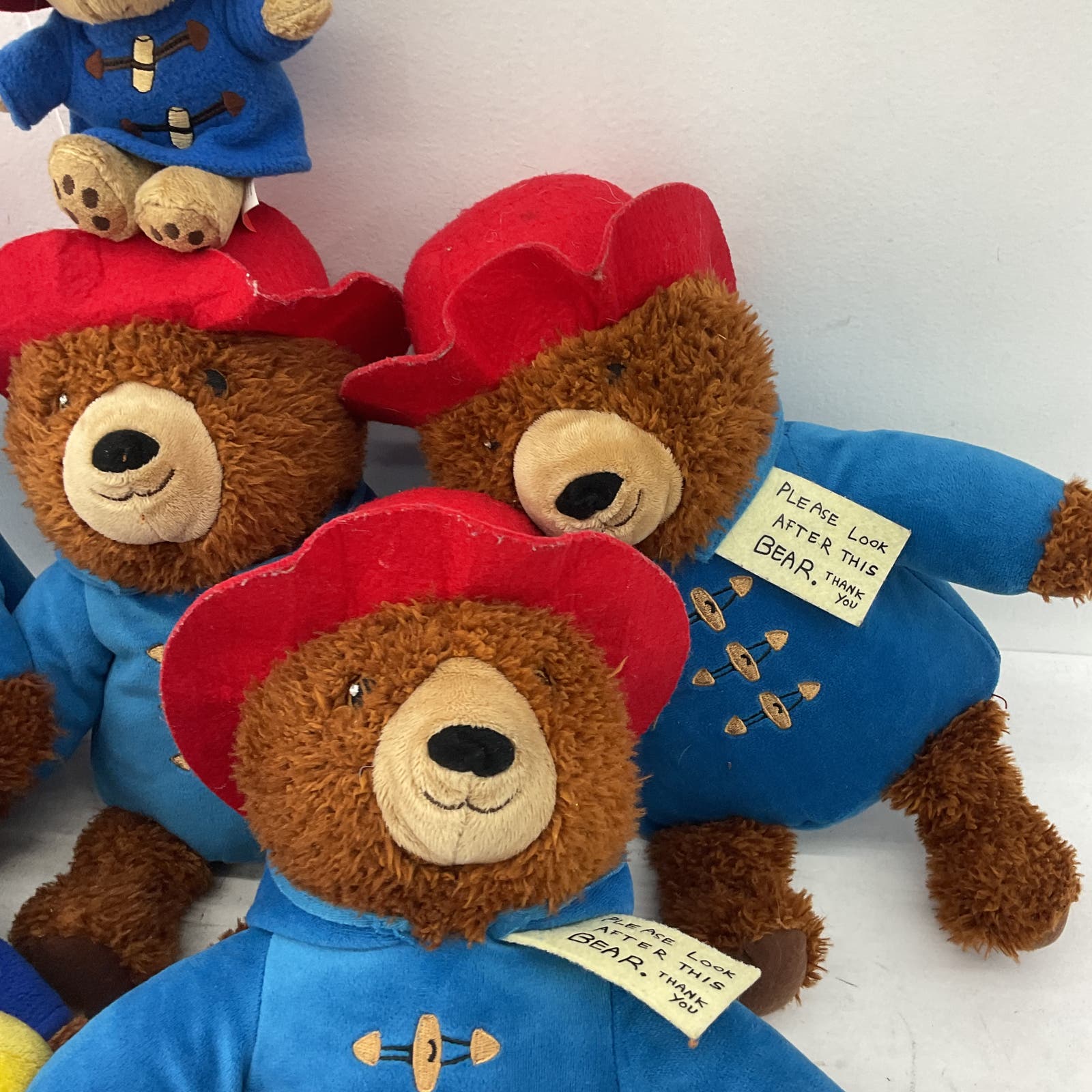 Eden Paddington Bear Storybook Character Blue Stuffed Animal Bear Plush Lot - Warehouse Toys