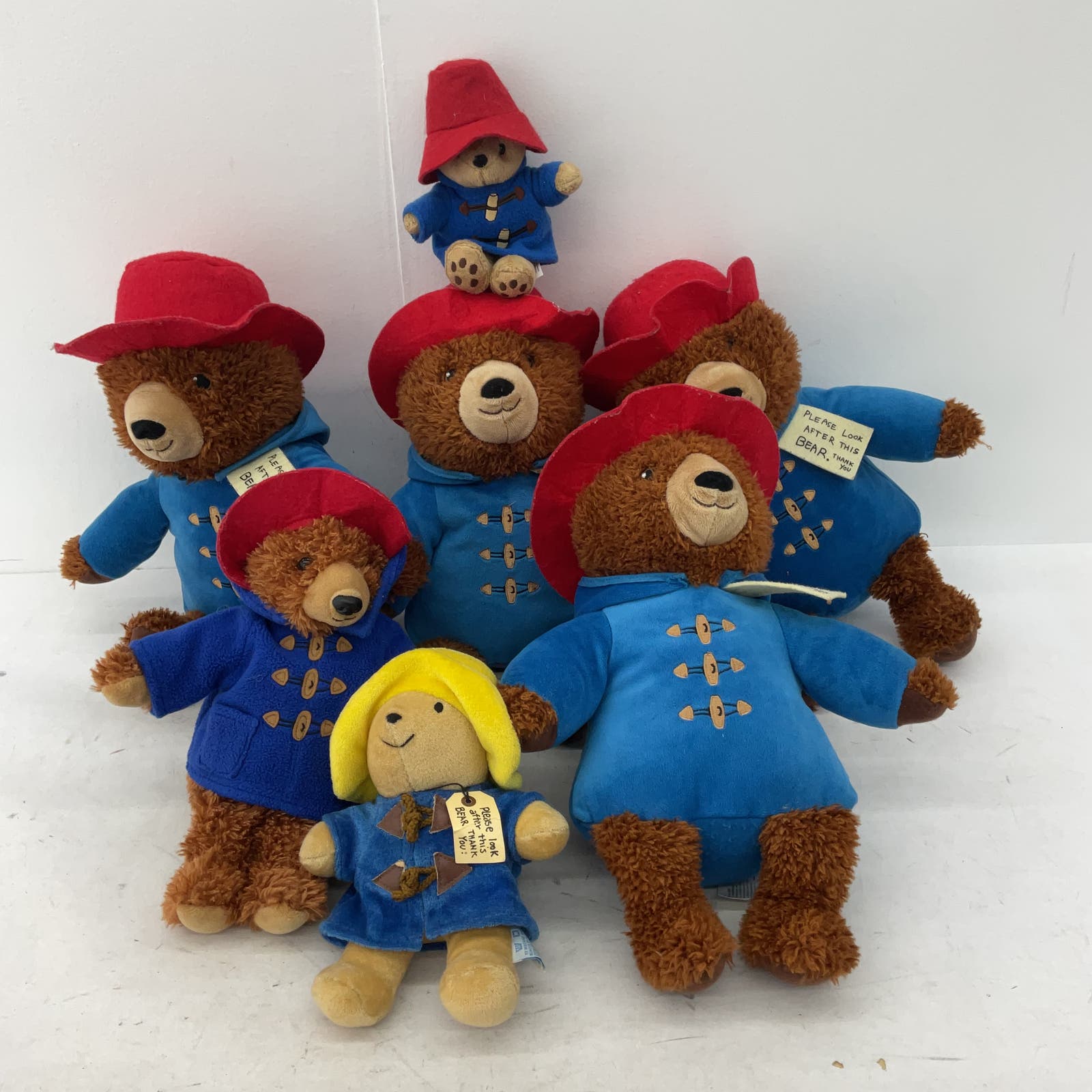 Eden Paddington Bear Storybook Character Blue Stuffed Animal Bear Plush Lot - Warehouse Toys