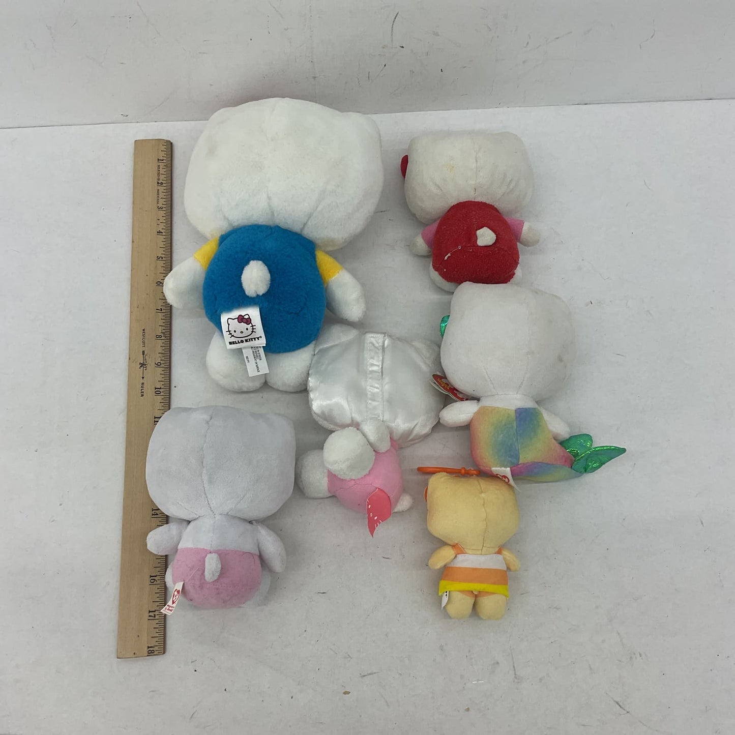 Hello Kitty White Stuffed Animal Plush Toy Lot Mattel Sanrio - Warehouse Toys