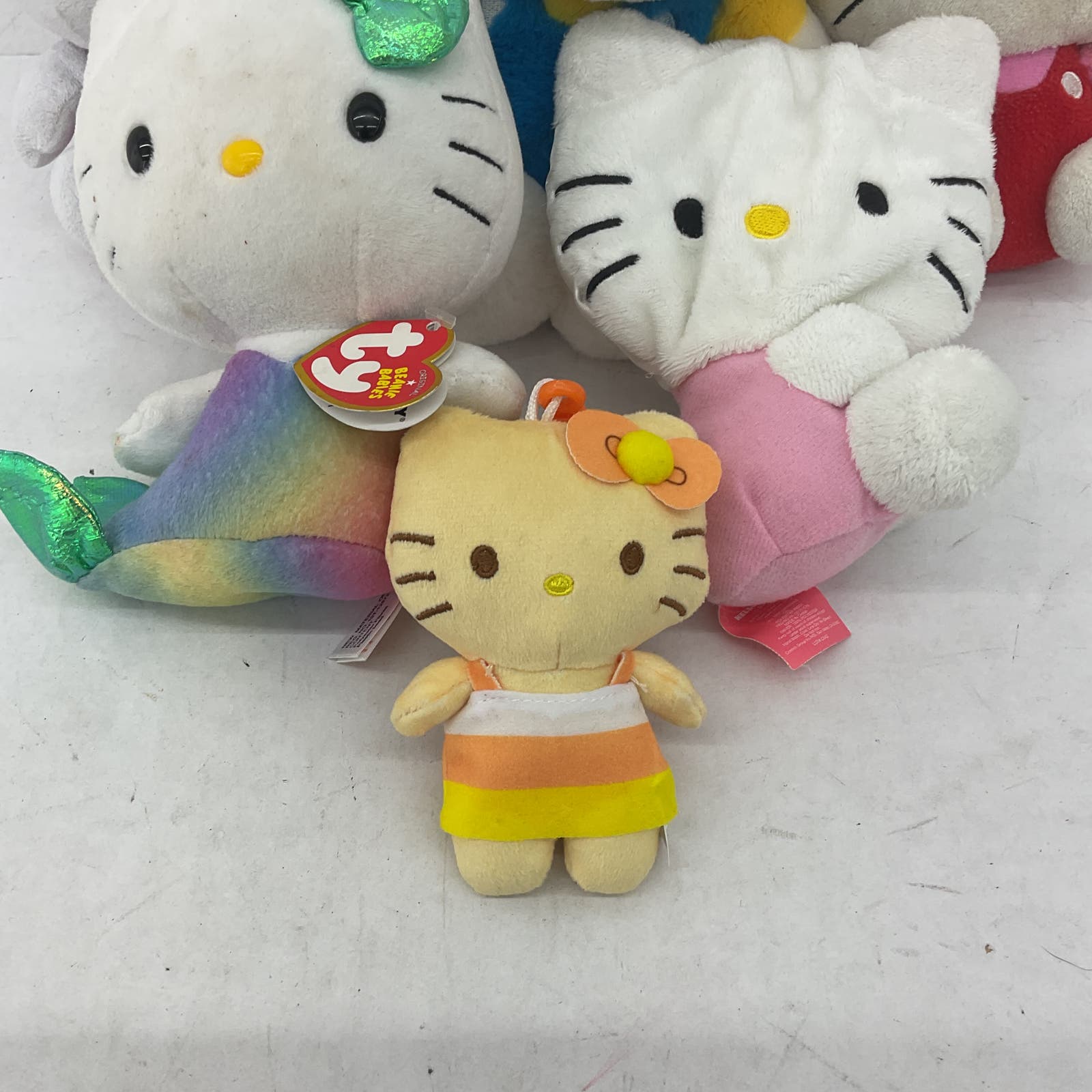 Hello Kitty White Stuffed Animal Plush Toy Lot Mattel Sanrio - Warehouse Toys