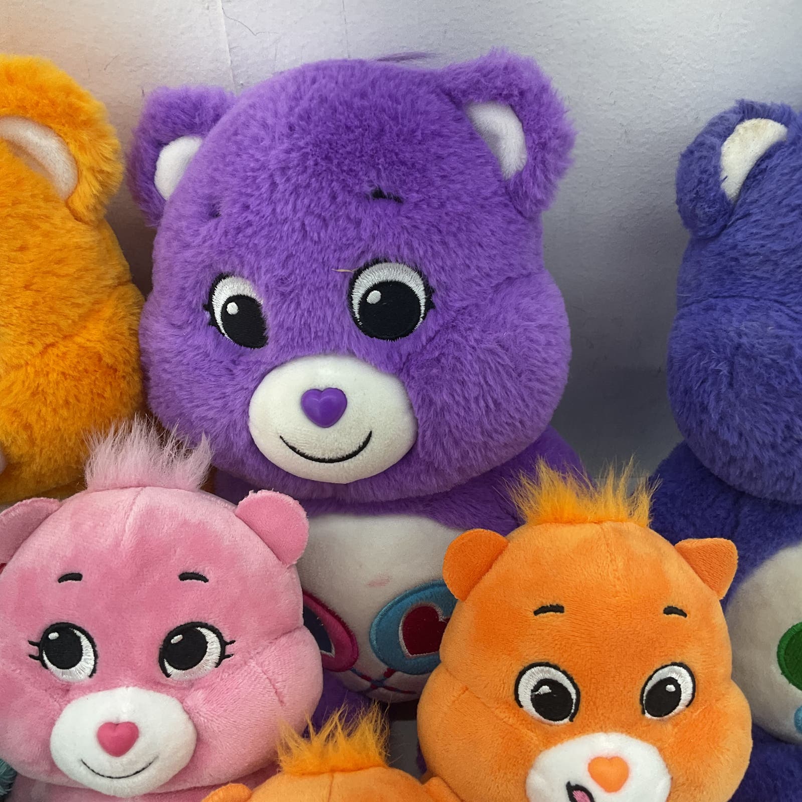 Huge Care Bears Purple Blue Green Orange flower Note Wholesale Stuffed Animals - Warehouse Toys