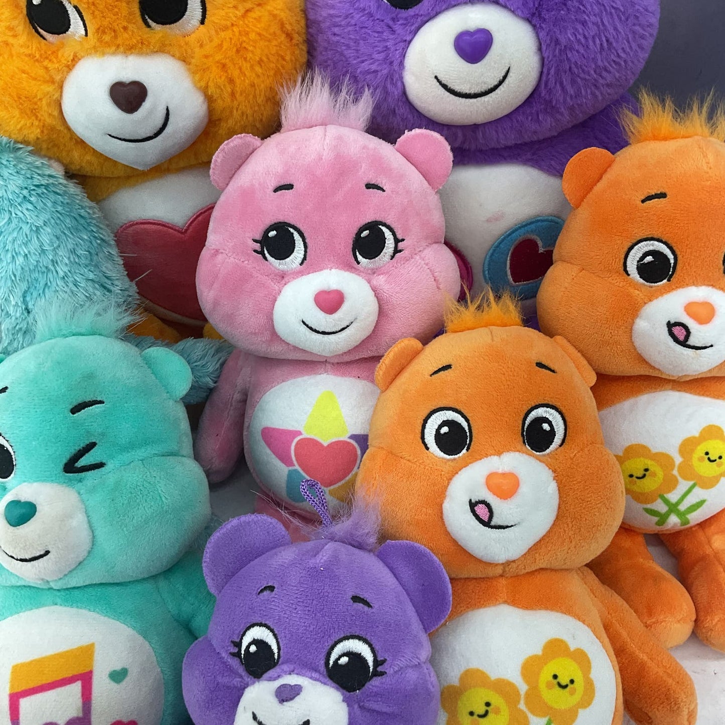 Huge Care Bears Purple Blue Green Orange flower Note Wholesale Stuffed Animals - Warehouse Toys