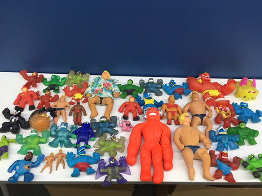 Huge Modern Used LOT Jazwares Hasbro Stretch Armstrong Toy Figures Orange Guy - Warehouse Toys