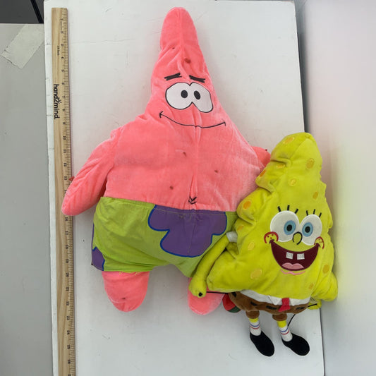 Large Plush Character Doll LOT 2 Nickelodeon Spongebob Squarepants Patrick Star - Warehouse Toys