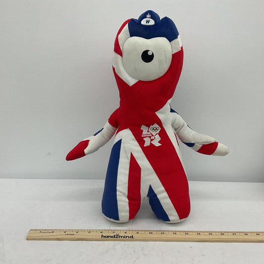 London Olympics Red White Blue Stuffed Animal Plush Mascot - Warehouse Toys