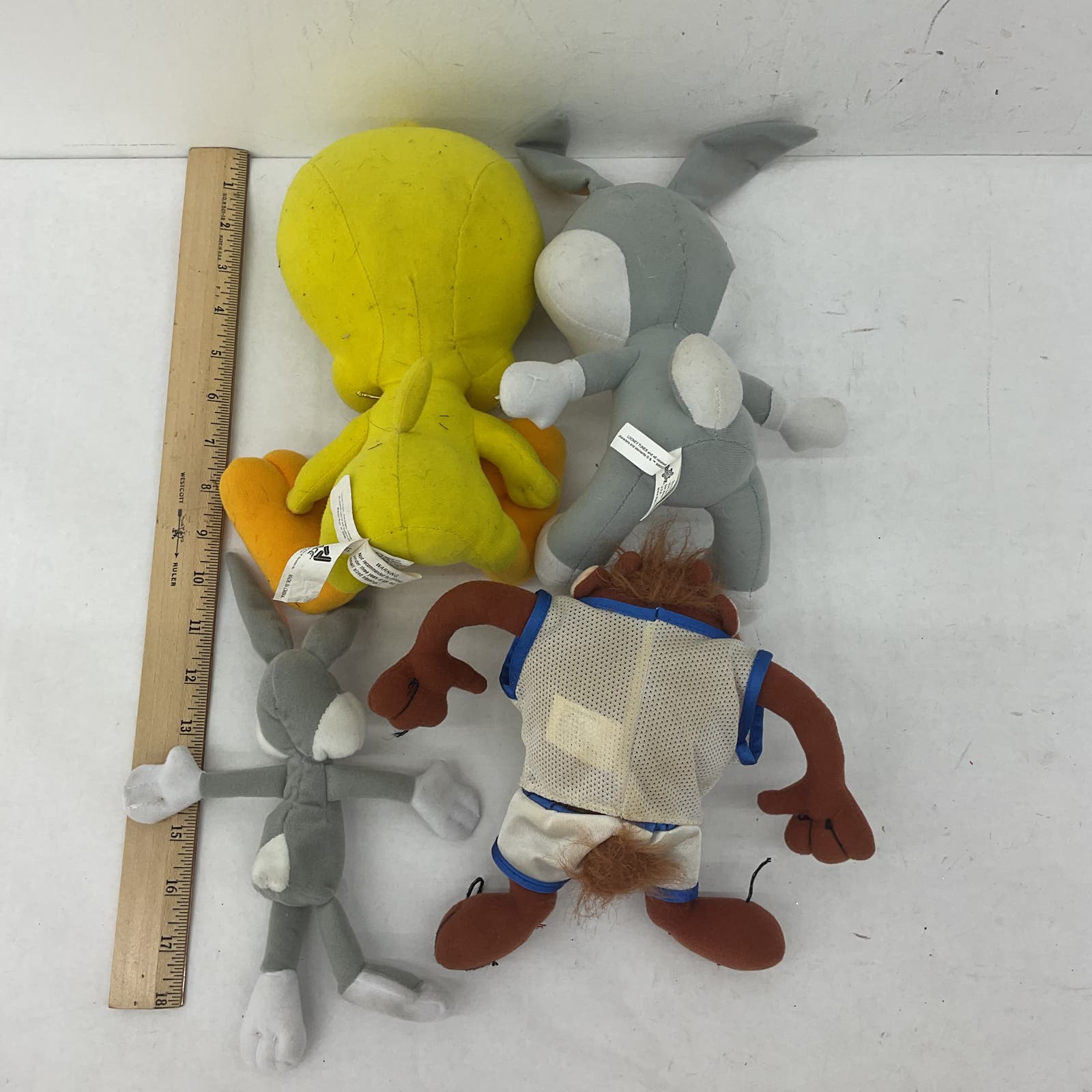 Looney Tunes Tweety Bugs Taz Space Jam Stuffed Animal Plush Toy Lot - Warehouse Toys