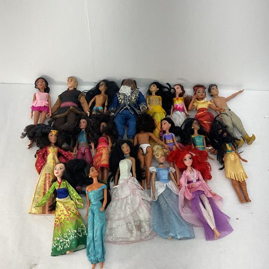 Loose Mixed Used LOT Disney Princess Character Fashion Dolls Beast Moana Ariel - Warehouse Toys