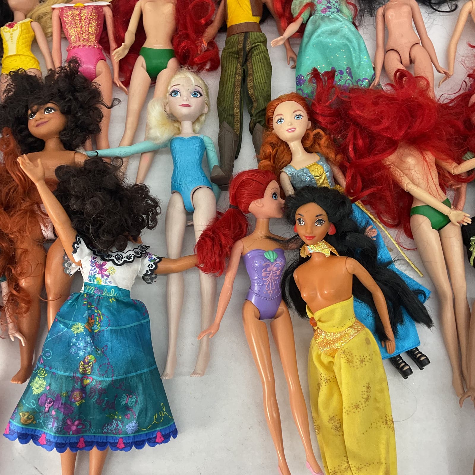 Loose Mixed Used LOT Disney Princess Character Fashion Dolls Moana Mulan Ariel - Warehouse Toys