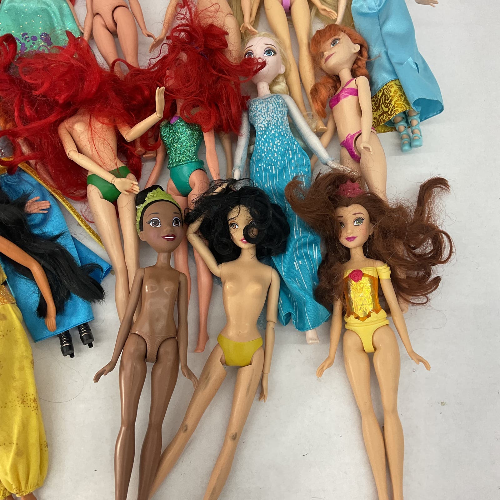 Loose Mixed Used LOT Disney Princess Character Fashion Dolls Moana Mulan Ariel - Warehouse Toys